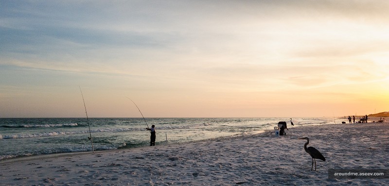 Fishing on Santa Rosa Island, Florida